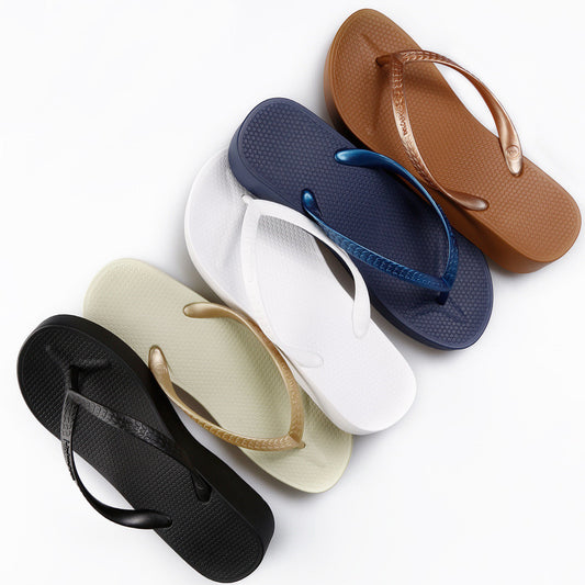Elegante Damen Flip-Flops mit dezentem Absatz – Stilvoller Komfort für warme Tag