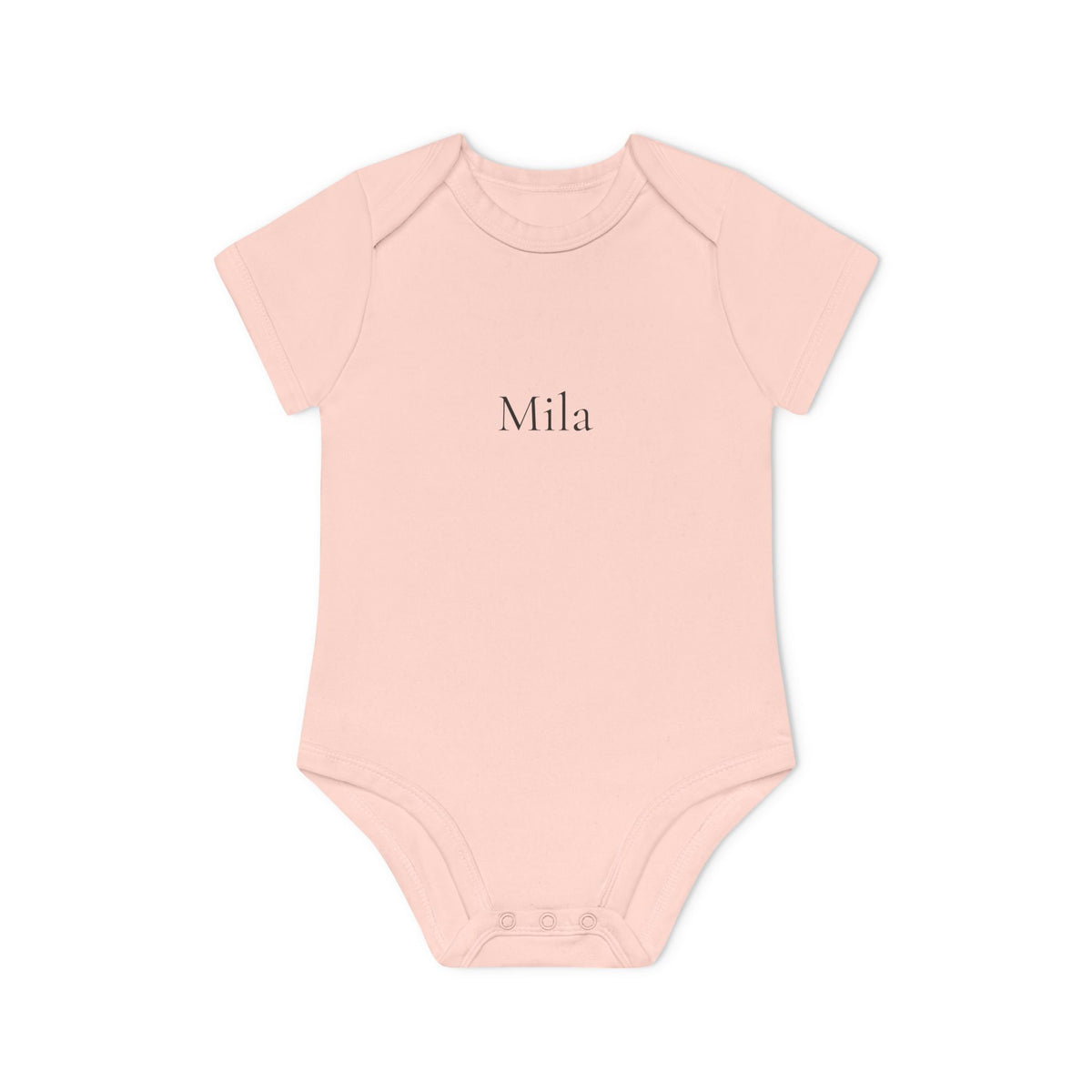 Personalisierter Baby-Body Kurzarm aus Bio-Baumwolle – mit Wunsc