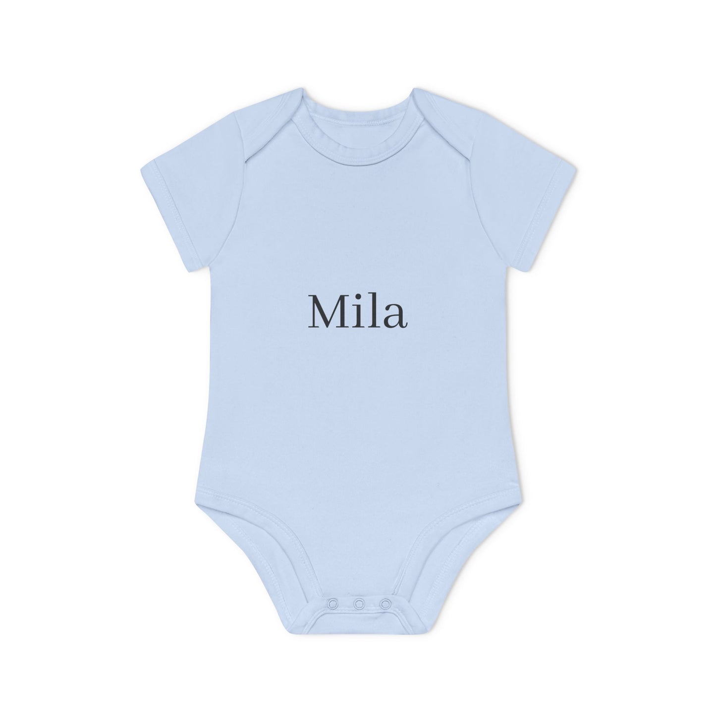 Personalisierter Baby-Body Langarm aus Bio-Baumwolle – mit Wunschname