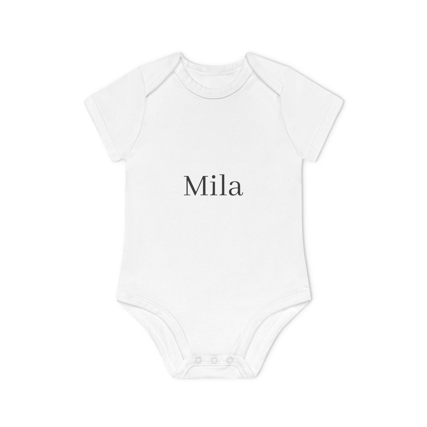 Personalisierter Baby-Body Langarm aus Bio-Baumwolle – mit Wunschname