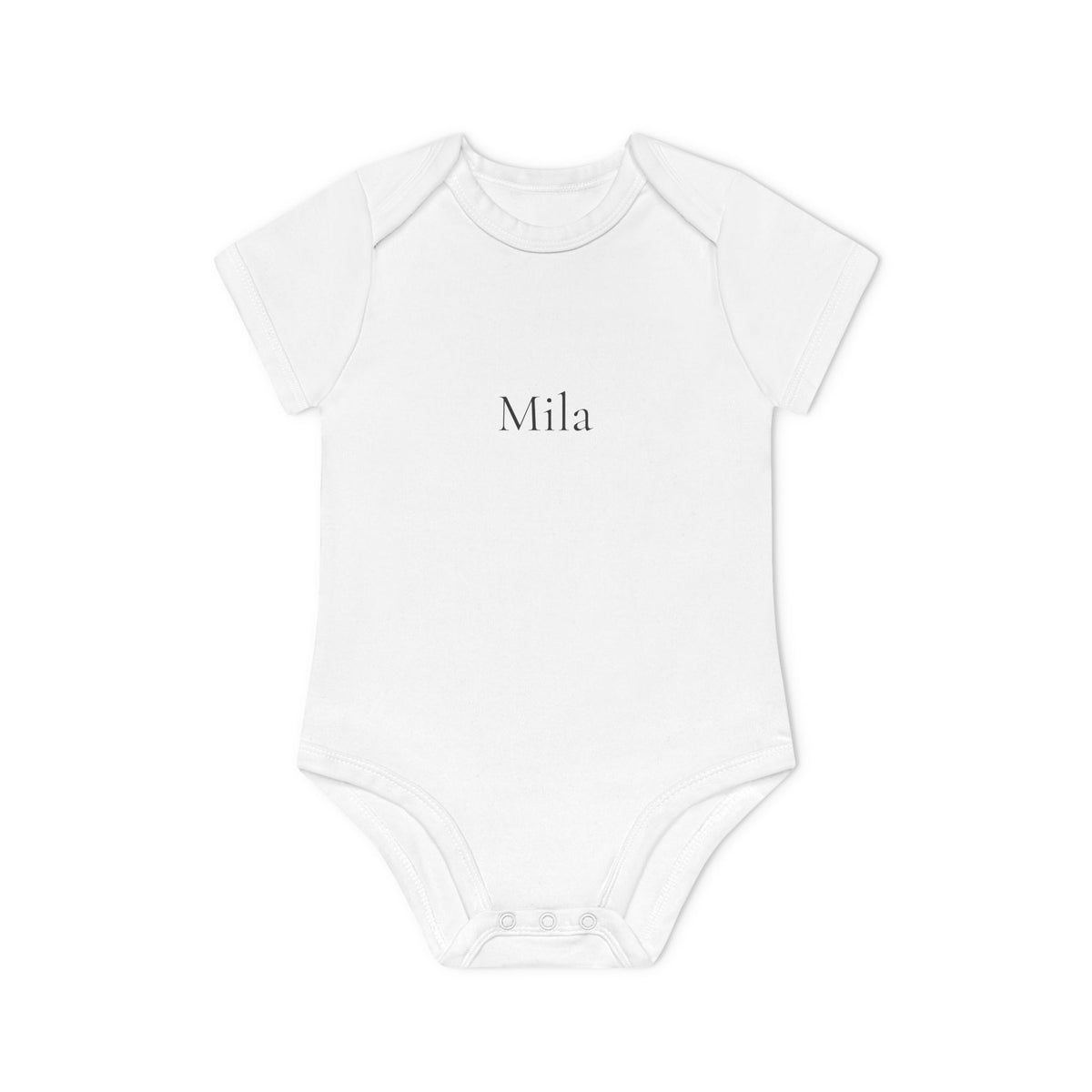 Personalisierter Baby-Body Kurzarm aus Bio-Baumwolle – mit Wunsc