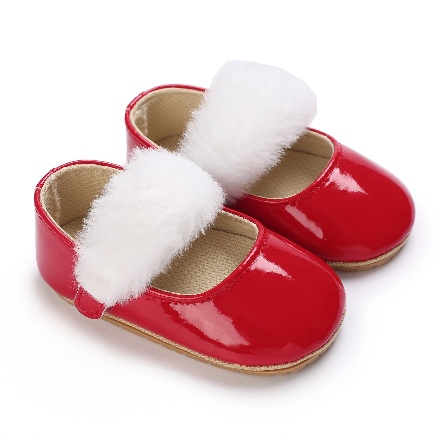 Mädchen-Babyschuhe für Frühling und Herbst, klassisch-modisch, mit süßer Schleife, Prinzessinnenschuhe mit rutschfester Gummisohle, bequemer
