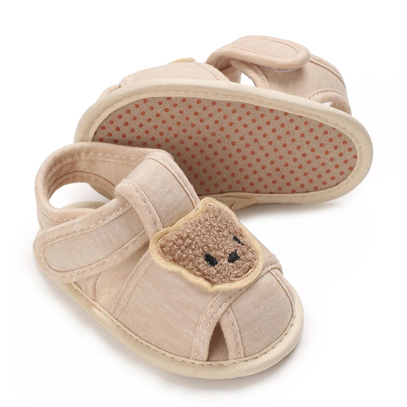 Sommersandalen für Babys (0-18 Monate) – ideal für Jungen und Mädchen – Lauflernhilfen – weiche Sohle – niedliches Bärenmotiv – lässig – leicht – bequem