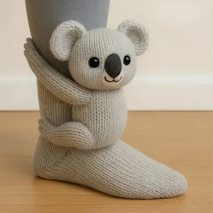 3D-Stricksocken mit Tiermotiven – niedlich, kuschelig, dick und warm – ideal für Frauen, Teenager und Kinder – perfekt als Geschenk für Zuhause, Winter, Feiertage oder Weihnachten.