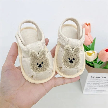 Sommersandalen für Babys (0-18 Monate) – ideal für Jungen und Mädchen – Lauflernhilfen – weiche Sohle – niedliches Bärenmotiv – lässig – leicht – bequem