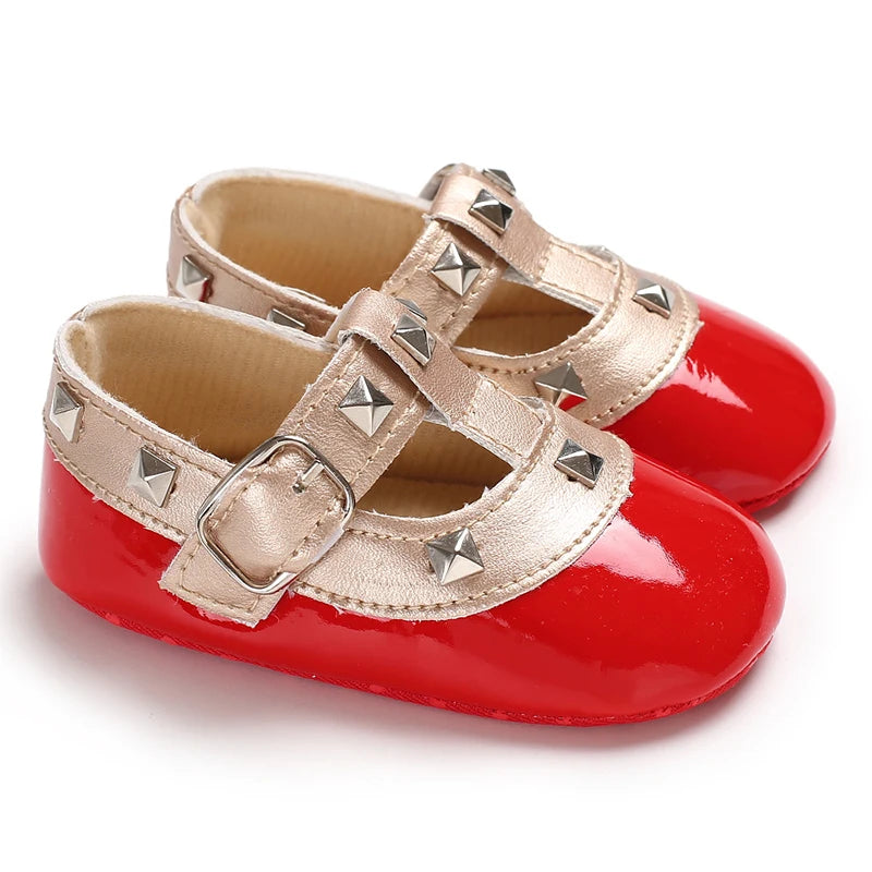 Mädchen-Babyschuhe für Frühling und Herbst, klassisch-modisch, mit süßer Schleife, Prinzessinnenschuhe mit rutschfester Gummisohle, bequemer