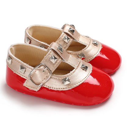 Mädchen-Babyschuhe für Frühling und Herbst, klassisch-modisch, mit süßer Schleife, Prinzessinnenschuhe mit rutschfester Gummisohle, bequemer