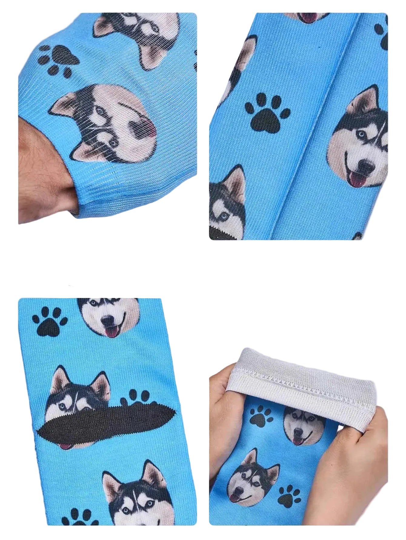 Custom Photo Fathers Day Socks Personalized Printed Socks Gift For Dad Birthday Anniversary Gift For Him