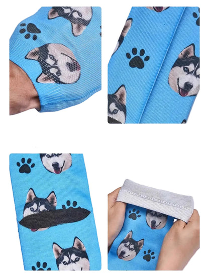 Custom Photo Fathers Day Socks Personalized Printed Socks Gift For Dad Birthday Anniversary Gift For Him
