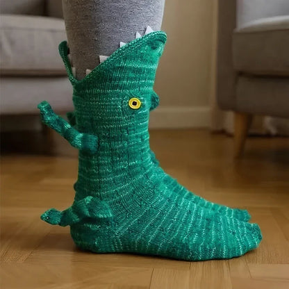 3D-Stricksocken mit Tiermotiven – niedlich, kuschelig, dick und warm – ideal für Frauen, Teenager und Kinder – perfekt als Geschenk für Zuhause, Winter, Feiertage oder Weihnachten.