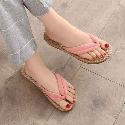 Casual Soft-soled Anime Cosplay Clogs Non-Slip Flat Flip Flops Shoes Sandals Japanese Style Slippers Girls