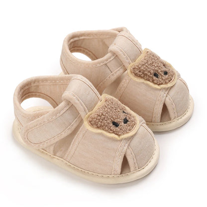 Sommersandalen für Babys (0-18 Monate) – ideal für Jungen und Mädchen – Lauflernhilfen – weiche Sohle – niedliches Bärenmotiv – lässig – leicht – bequem