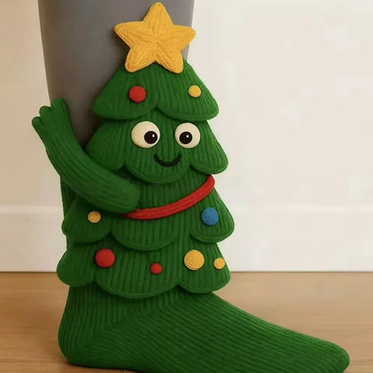 3D-Stricksocken mit Tiermotiven – niedlich, kuschelig, dick und warm – ideal für Frauen, Teenager und Kinder – perfekt als Geschenk für Zuhause, Winter, Feiertage oder Weihnachten.