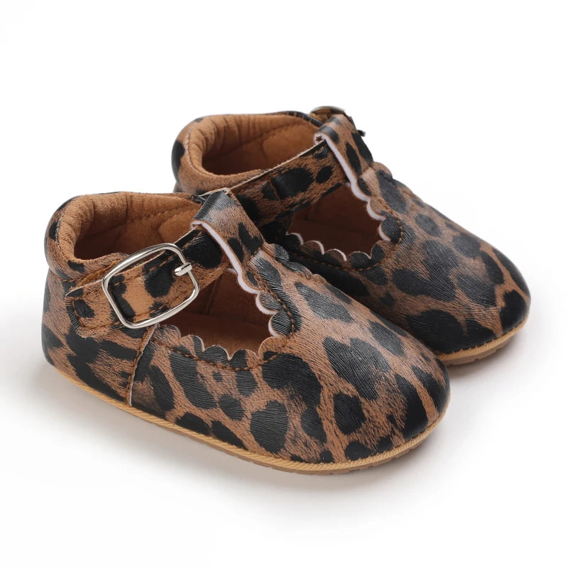 Babyschuhe für Neugeborene, Mädchen, niedliches Leopardenmuster