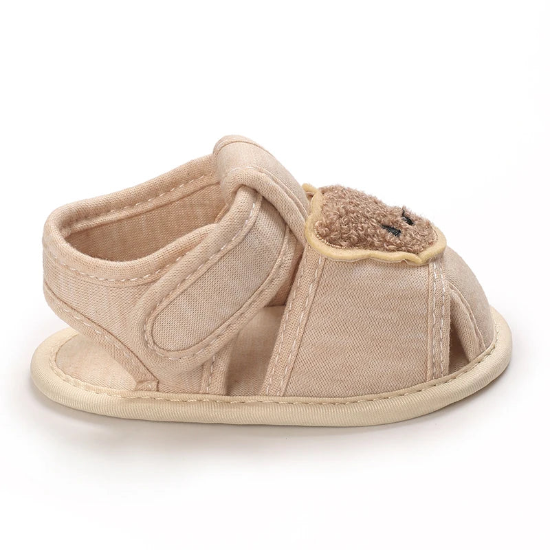 Sommersandalen für Babys (0-18 Monate) – ideal für Jungen und Mädchen – Lauflernhilfen – weiche Sohle – niedliches Bärenmotiv – lässig – leicht – bequem