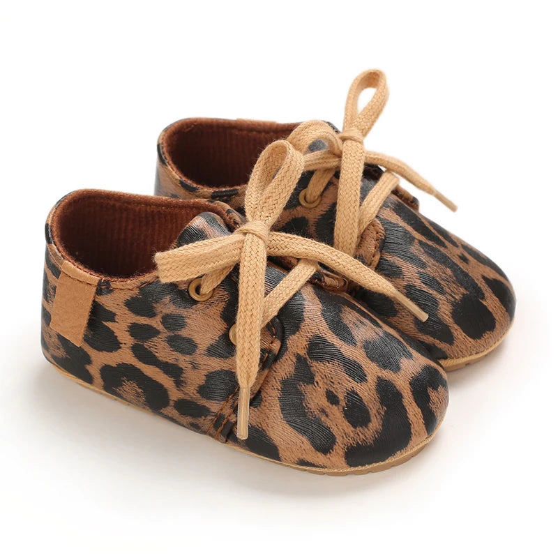Babyschuhe für Neugeborene, Mädchen, niedliches Leopardenmuster