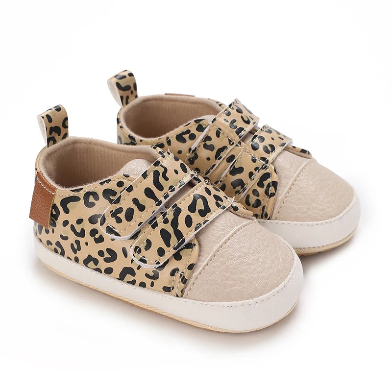 Babyschuhe für Neugeborene, Mädchen, niedliches Leopardenmuster